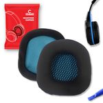 Crysendo Headphone Cushion for Boat Rockers 510 Headphones | Replacement Ear Cushion Foam Cover Ear Pads Soft Cushion | PU Leather & Soft Foam (Black+Blue)