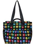 FOKDUVB Bingo Tote Bag for Bingo Game Set Stuff Supplies Bingo Bags with Pockets for Daubers Bingo Accessories Juego de Bingo, Black/Green, One Size, Laptop Sleeve