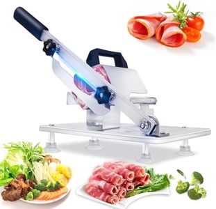 Frafuo Manual Frozen Meat Slicer Meat Cutter Upgraded Stainless Steel Meat Cleavers Beef Mutton Roll Slicing Machine Vegetable Meat Slicer for Home Cooking Hotpot