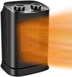 SONBION Fan Heater, Heaters for Home Low Energy, Fast Heating Ceramic Electric Heater with Two Heat Settings, 1800W Quiet Space Heater for Home, Bathroom, Office, Garage, 70 Oscillation, Energy Saving