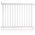 Safetots Chunky Wooden Screw Fit Stair Gate, White, 63.5cm - 105.5cm, Wood Baby Gate, Screw Fit Safety Barrier, Stylish Design and Practical Safety Gate, Easy Installation