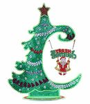 YEESAM ART Green Tree and Santa Claus Tabletop Diamond Art Kits, 3D Crystal Painting Kit Special Shape Drills Rhinestones Xmas Tree Desk Top Ornaments 11inch Luminous Table Top Kinetic Art