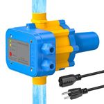 Smart Pressure Switch for Well Pump, Automatic Water Pumps Switch, Dry-running Protection for Submersible/Shallow Well/Garden/Jet/Self-priming Pump, Power&Pump Cable Included, 110V-120V