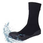 RANDY SUN Ultra Thin Waterproof Socks, Women Ultralight Wind Resistant Dry Feet Warm Socks Golf Hiking Breathable Socks Trekking Running Hunting Socks 1 Pair Black