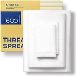 Thread Spread Hotel Collection 600 Thread Count Egyptian Cotton Sateen King 4 Piece Sheet Set White