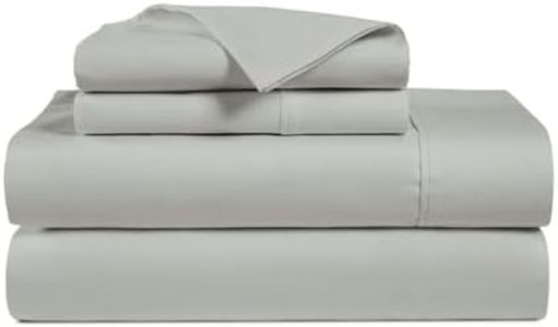 Minor Monkey 100% Egyptian Cotton Sheets Queen Size 1000 Thread Count 4 PC Light Grey Cotton Sheets for Queen Bed Soft Cooling Extra Long Staple Luxury Hotel Sheets Fits Upto 16” Deep Pocket