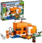 LEGO Minecraft The Fox Lodge House 21178 Animal Toys with Drowned Zombie Figure, Birthday Gift for Grandchildren, Kids, Boys and Girls Ages 8 and Up