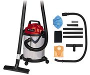 Einhell TC-VC 1815 S Wet And Dry Vacuum Cleaner | 1250W, 15L Stainless Steel Tank | Wet-Dry Vacuum With Blow Function For Car, Garage, Workshop, Home / Artificial Grass Vac