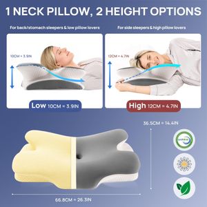 MULISOFT Memory Foam Pillow – Grey Orthopedic Support