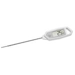 TFA Dostmann 30.1064.02.K Digital Probe Thermometer with Factory Certificate Stainless Steel Sensor Waterproof Rotating Display White Plastic (L) 206x (W) 31 x (H) 18mm