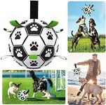 XiaZ Dog Soccer Ball, Outdoor Dog Toys, Large Dog Balls with Grab Tabs for Small Medium Large Dogs, Herding Ball for Dog Indoor and Outside Water Yard Park, Puppy Birthday 8"