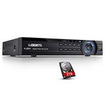 16 Channel CCTV DVR Recorder, DEATTI HD 1080N 5in1 Hybrid DVR for Home Security CCTV System with 2TB Hard Drive, Compatible with AHD/CVI/TVI/IP/CVBS(Analog) Cameras