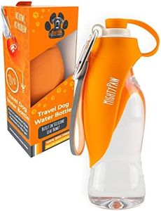 Mighty Paw Portable Dog Water Bottle - Food-Grade Silicone Leaf & Bottle - 100% BPA Free - Easy To Carry Soft Wrist Strap - No Mess Or Spills With Leak-Proof Seal - Easy To Use - Convenient & Portable