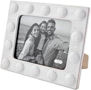 Mud Pie Cornici in terracotta con perline, grandi, 12,7 x 17,8 cm