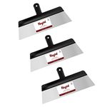 Upon Stainless Steel Putty Knife Set | Pack of 3(3 Pieces of 16") Putty Scraper Tool for Drywall Finishing, Plaster Scraping, Decals, Wallpaper, Mixing, Cutting & Other Uses