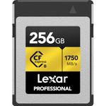 Lexar 256GB Professional CFexpress Type B Memory Card Gold Series, Up to 1750MB/s Read, Raw 8K Video Recording, Supports PCIe 3.0 and NVMe (LCXEXPR256G-RNENG)