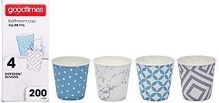 Goodtimes Bathroom Paper Cold Cups, 3 oz 200ct, Assorted designs (1, Contemporary Themed)