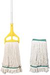 OFO Loop-End String Wet Mop, Heavy Duty Commercial Industrial Dust Mop with Extra Mop Head Replacement, 67 inch Stainless Steel Pole