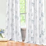 Blue and Grey Curtains 96 Inches Lo