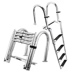 4 Steps Boat Ladder, Stainless Stee