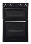 Russell Hobbs 89cm High, 60cm Wide, Black, 110L, Built-In, Electric Fan Double Oven, RH89DEO2001B - Free 2 Year Guarantee