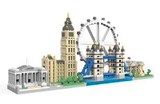 dOvOb Architecture London Skyline Collection Micro Mini Blocks Set Model Kit and Gift for Kids and Adults (3076 Pieces)