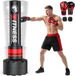 GIKPAL Freestanding Punching Bag for Adults, Heavy Boxing Bag with Stand, Kickboxing Bag for MMA Martial Arts Boxing Traning (New Version Punching Bag)