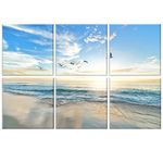 JBER Art Acoustic Panels Decorative, 6 Pack Acoustic Panels Art for Wall Decoration with Self Adhesive, Suitable for Recording Studio, Home Soundproof Wall Panels, 72x48inch (Seabirds)