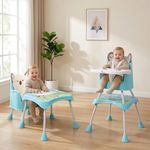 R for Rabbit Cherry Berry Grand Baby High Chair, 4 in 1 Convertible High Chair Cum Booster Seat, Baby Feeding Chair, Toddlers from 6 Months-7 Years, Study Table & Booster Chair (Teddy Green)