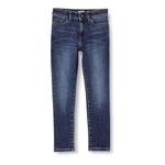 Amazon Essentials Boys' Stretch Slim-Fit Jeans, Dark Wash, 8