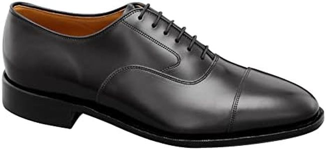 Johnston & Murphy Men's Melton Cap Toe Shoe Black Calfskin 10.5 D US