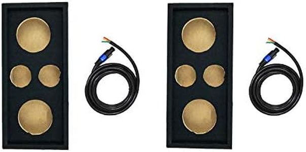 Q Power CH102S Chuchero Car Audio Subwoofer Enclosure Box for 8 Inch Mids and 3 Inch Tweeters (2 Pack)