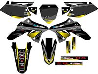 2008-2025 DRZ 125 Surge Black Senge Graphics Complete Kit Compatible with Suzuki