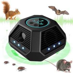 HENESE Ultrason Souris et Rats | Repulsif Souris Ultrasons 360° | Lumière LED - Ultrason Rongeur pour Maison | Ultrason Rongeur pour Maison, Appartement, Cave, Restaurant, Grenier, Garage