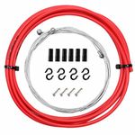 ROLMZJX Bike Brake Cable & Housing Set,Universal Standard Bicycle Brake Cable, for Road Bike/Mountain Bike/MTB (Red)