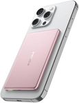 decqle “Air” Power Bank for MagSafe 5000mAh, Ultra Slim Magnetic Wireless Portable Battery Charger Case with USB-C Cable, Compatible with iPhone 16/15/14/13/12 Series Only (Pink)