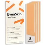 EvenSkin Silicone Scar Tape - Medical Grade Silicone Scar Sheets for Surgery, C-Section & Acne Scars - Reusable Face & Body Tape for Wrinkles & Scar Care (8 Strips)