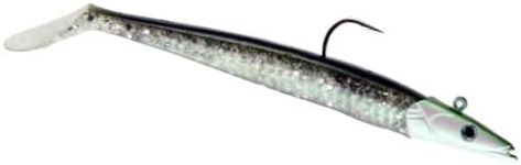 Savage Gear Sandeel Fishing Bait, 1 1/2 oz, Sandeel, Realistic Contours & Movement, Durable Construction, Two Tie Points, 5X Hooks, Holographic Eyes, Bait Keeper