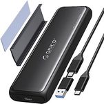 ORICO M.2 NVMe SSD Enclosure Adapter, USB3.2 Gen2 USB C 10 Gbps Case for M2 NVMe PCIe M-Key/M+B Key in 2230/2242/2260/2280, M2 Enclosure with USB C-C/A Cable, USAP-DDM2-C3-G2