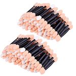 JZK 200 x Disposable dual sided sponge eyeshadow brush eye makeup applicators for girls and women