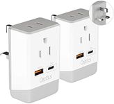 Ceptics UK Ireland Power Plug Adapter 2 Pack Set, QC 3.0 & PD, Safe Dual USB & USB-C - 2 USA Socket Compact & Powerful - Use in London UAE Dubai Kenya British Hong Kong Type G AP-7 Fast Charging