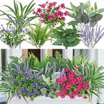 UXORSN 20PCS Artificial Plants Outd