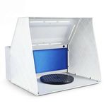 ABEST Airbrush Spray Gun Paint Booth Kit,Paint Booth with Powerful Fan,2-layer Filter,7.5” Turn Tables for Painting Model Craft Hobby DIY Nail Model Parts