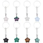 DELORIGIN Crystal Keychain Pendants, Star, 3.27"