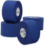 OK TAPE 4 Rolls Athletic Tape, Sports Tape, Very Strong Easy Tear Wrist Ankle Tape, No Sticky Residue | Athletes, Medical, Athletic Trainers- 1.5inch x 15yards (Blue)