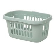 60L Litre Hipster Laundry Basket Large Plastic Storage Basket Washing Basket For Storage Clothes Laundry Hamper Toys Organiser For Bedroom Bathroom Household (Silver Sage)