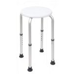 HOMECRAFT Aluminium Shower Stools with Circular Seat, 508-610 mm Pre-Assembled (Eligible for VAT Relief in the UK) Height Adjustable Sturdy Bathroom Seat for Elderly & Disabled, Reduce Slips & Falls