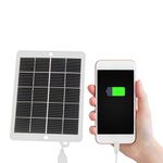 3W 5V Solar Charger Outdoor Solar Powered Charger Solar Panels With USB Ports Monocrystalline Silicon Compact Solar Panel Phone Cellphone Power Bank Charger For Camping Hiking Travel For Cellphones