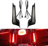 HCmotorku Motorcycle LED Filler Panel Lights Rear Fender Light Turn Signals Running Brake Light Fit for Harley Touring Road King Electra Road Street Glide 2014-2023 Black Housing Smoke Lens