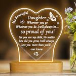 Daughter Gift from Parent, Attivolife 3D Night Light Warm Color Illusion Optical Table Lamp, Home Bedside Decoration Christmas Birthday Present from Mom Dad